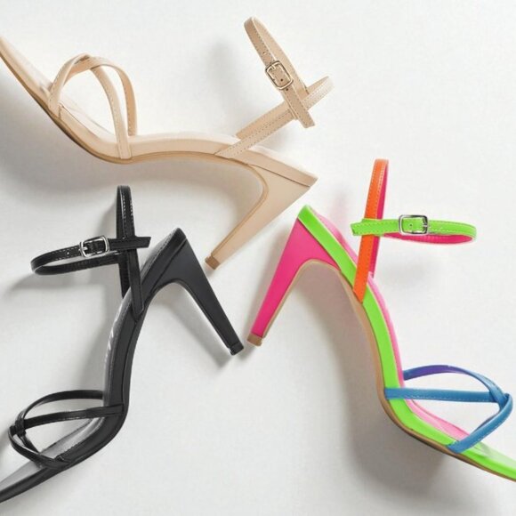 NEW Cape Robbin Kitten Heels Women Strappy Heels Chic Choose Colors & Sizes - Picture 1 of 14